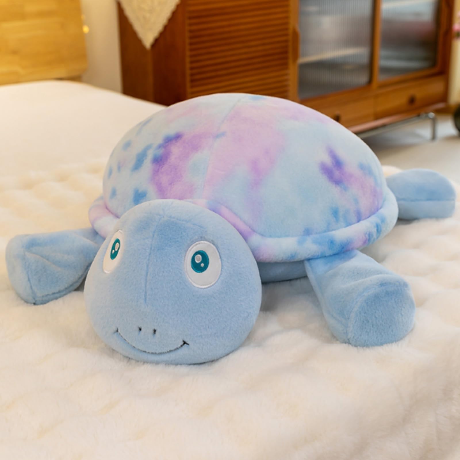 OUKEYI 40cm Turtle Plush Toy, Soft Turtle Teddy Pillow, Sea Turtle Stuffed Animals Ocean Tortoise, Gifts for Boys Girls, Birthday, Easter (blue)