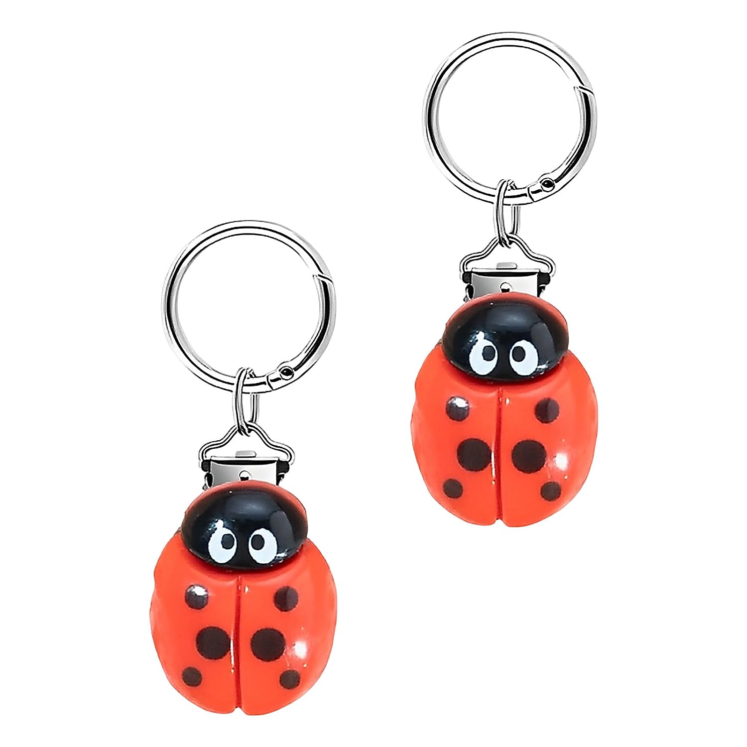 NVOQILIN Zincs Alloy Clip with Artistic Bees/Ladybirds Shape Hats and Eyewear Holder Clamp for Backpack Luggage Handbag Stylish Outdoor Caps Accessory