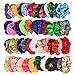 Produktbild BUYGOO Samt Haargummis für Mädchen Frauen, 50 Farbe Elastische Haarbänder Scrunchies für Pferdeschwanz-Halter, Bunte Haarschmuck Seile, einfarbig Traceless Haargummis