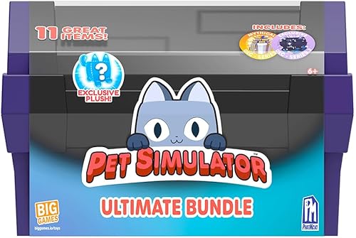 Pet Simulator  Tech Treasure Chest Ultimate Bundle (Cofre de 12 pulgadas con 11 artículos, Serie 2) Incluye DLC