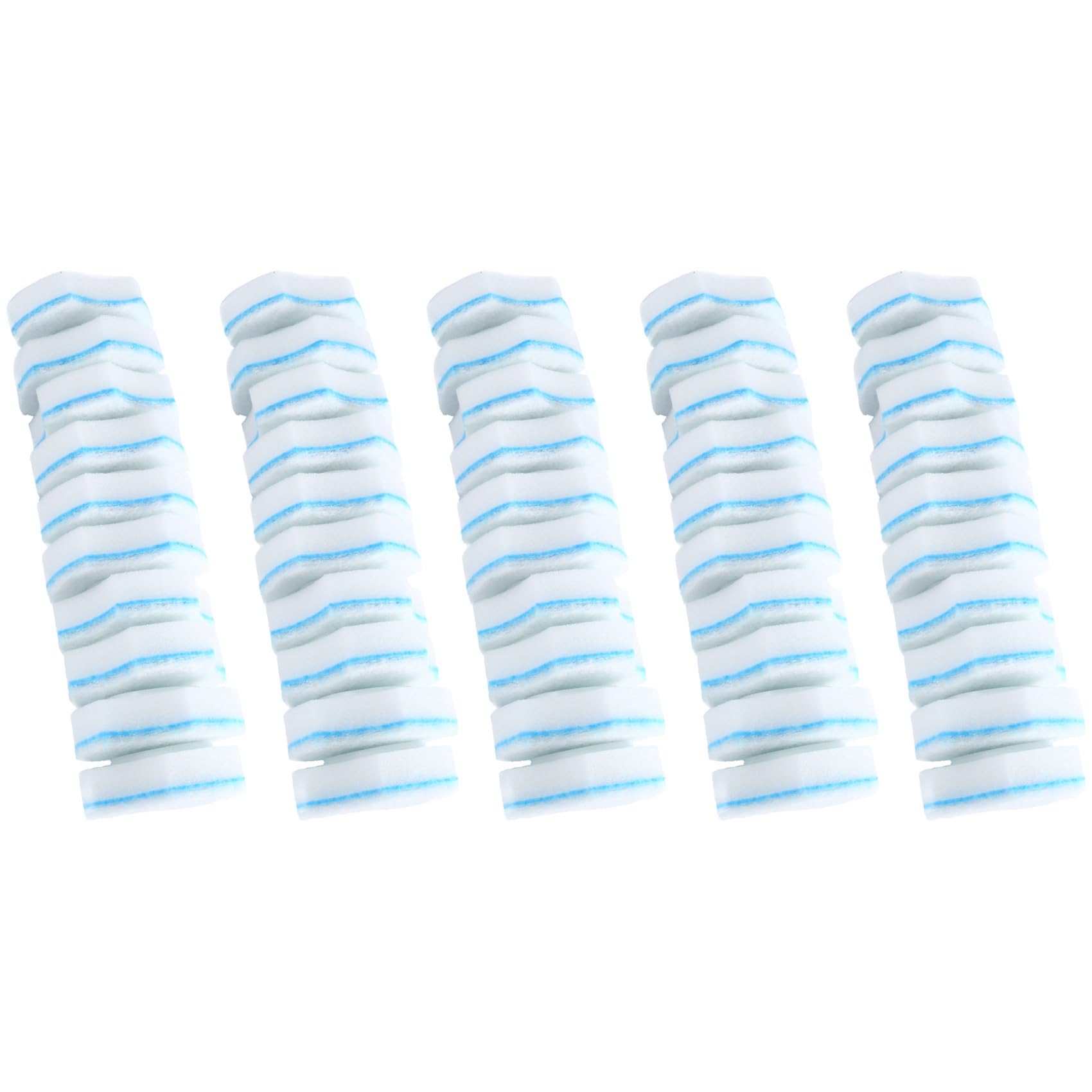 CTRLZS Toilet Bowl Refills 50 Count Upgraded Material Disposable Toilet Cleaning Sponges Heads Toilet Brush Refills Easy Install Easy to Use