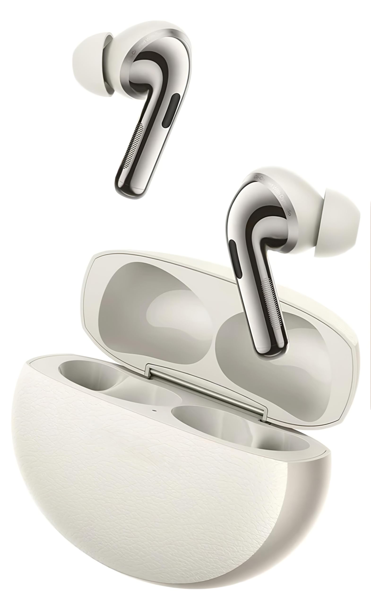 Wireless Earbuds with 48dB Hybrid ANC | Bluetooth 5.4 | Hi-Fi Sound | 55Hr Battery Life | IP55 Water Resistant | 6 HD Mics | ChatGPT Integration | (PRO 3 PLUSONE) (White) 2