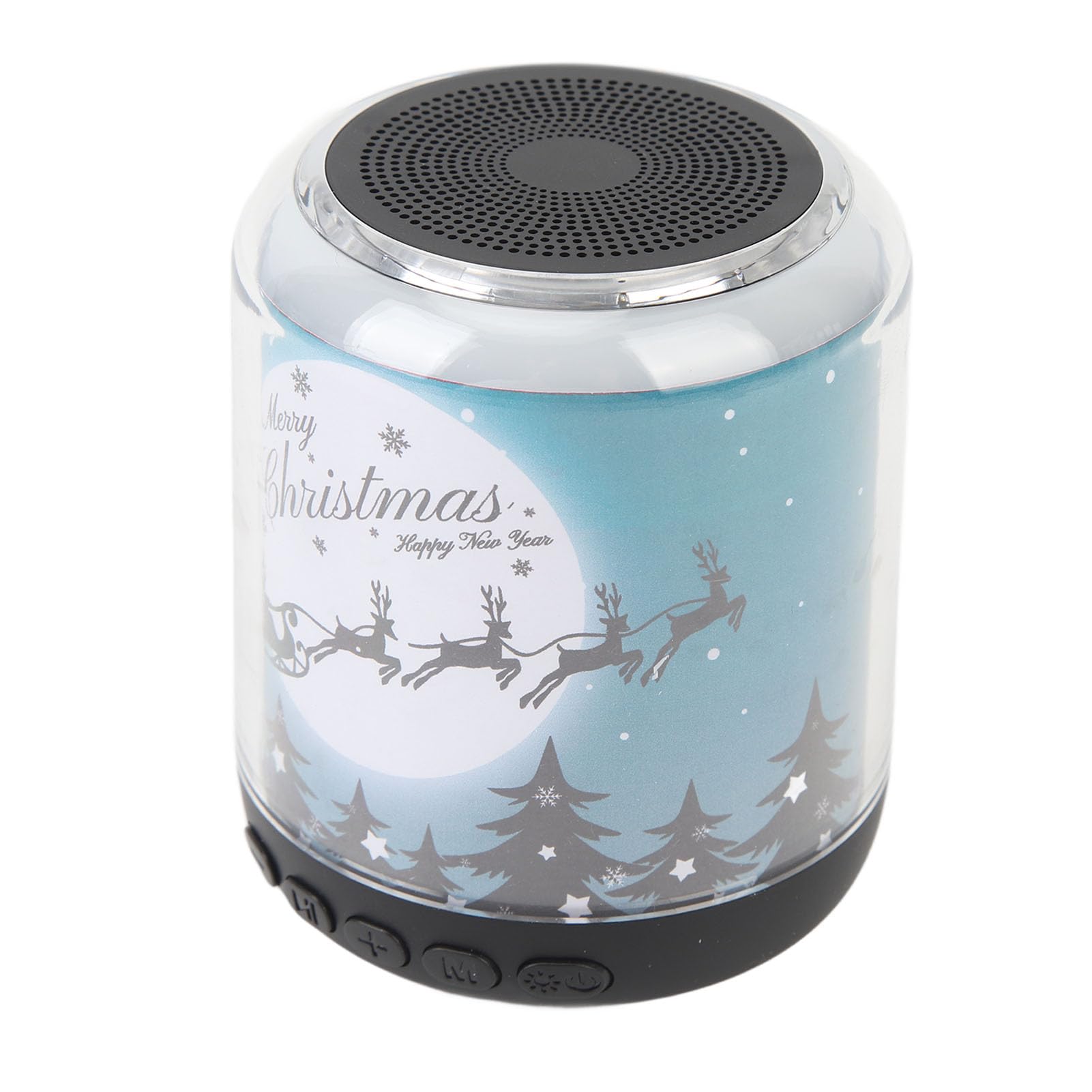 Cuifati Enceinte Bluetooth avec Veilleuse, Lampe de Chevet RVB (noël Bleu)