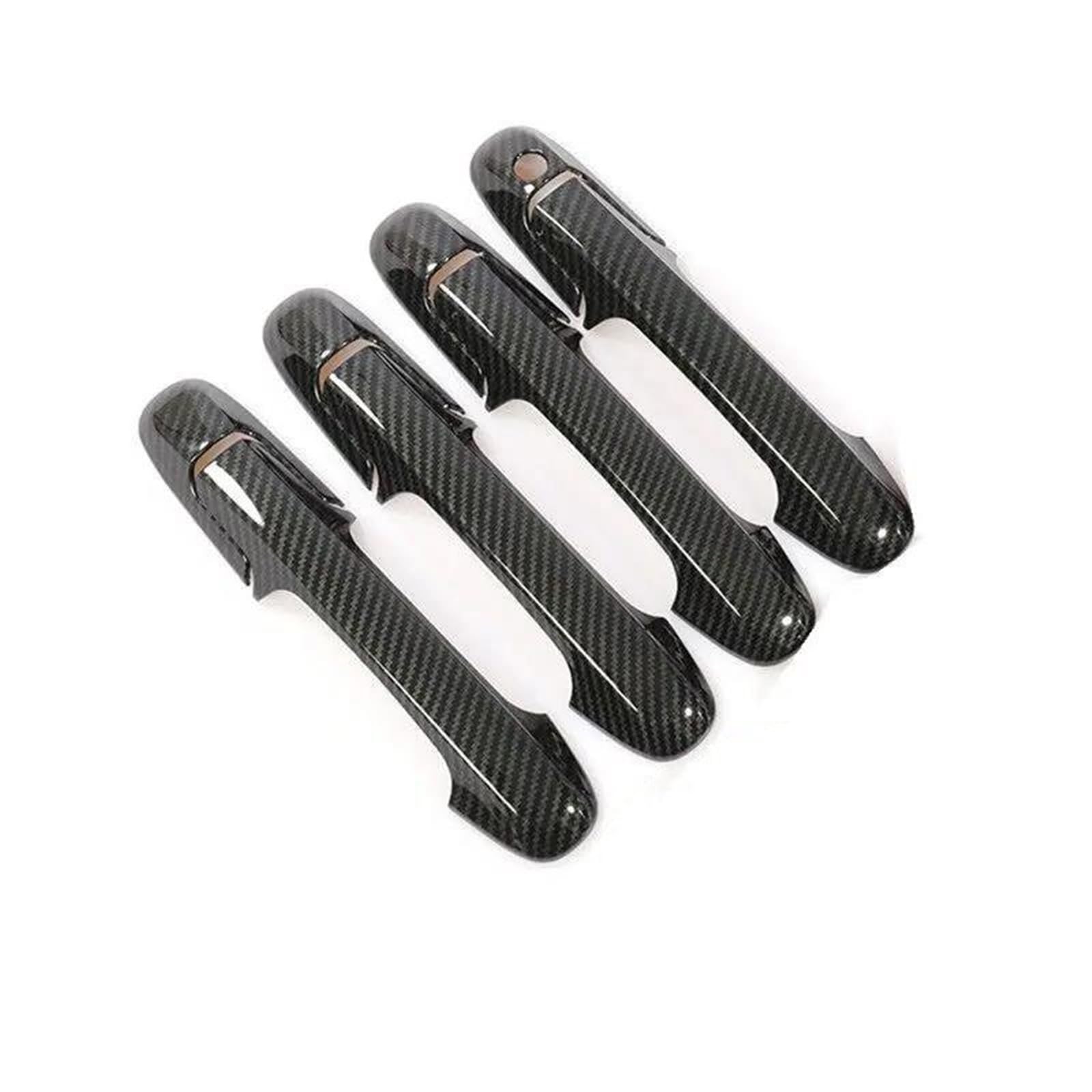 Slimes Carbon Fiber Car Black Side Door Handle Decor Cover Trim For Accord For Sedan 2003-2007 Styling Accessories Cover Stickers(Carbon Fiber)