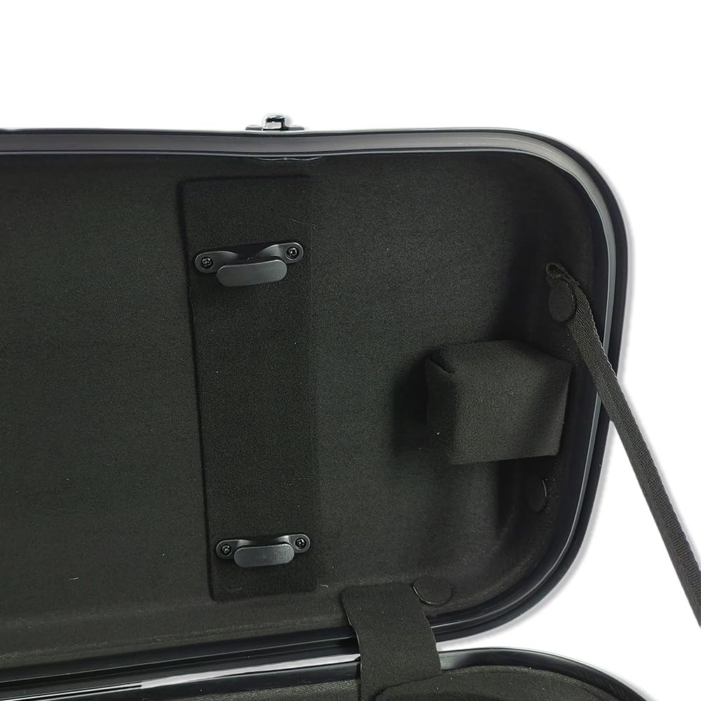 Étui rectangulaire en fibre de carbone et fibre de verre pour violon 4/4 avec sac de partitions (blanc 1)