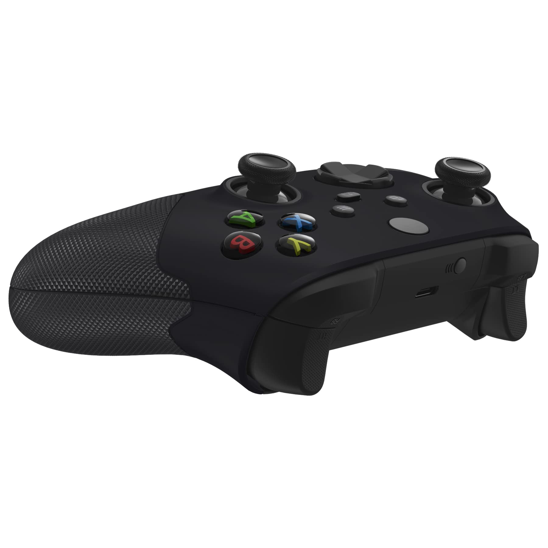 eXtremeRate Cover Grip Gommato per Xbox Series X S Controller Joystick,Custodia Copertura Shell DIY Ricambio per Xbox Series X S Joypad Model 1914-Nero