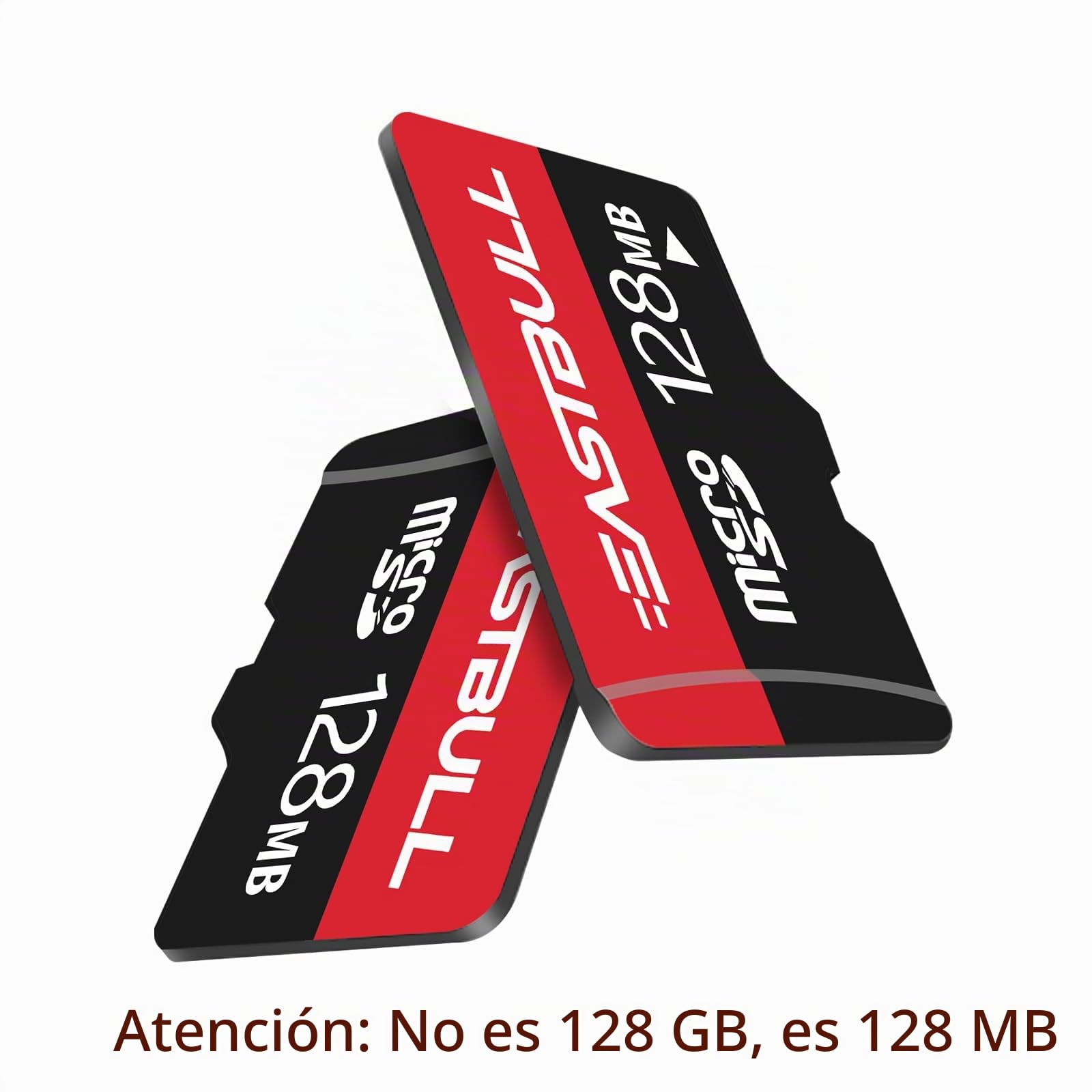 EASTBULL Tarjeta Micro SD de 128 MB (Paso de 128 GB), Tarjetas de Memoria SD de 128 MB, Video Full HD, 90 MB/s, UHS-I U1, Clase 10 para cámara de vigilancia (10 Unidades y 2 adaptadores)