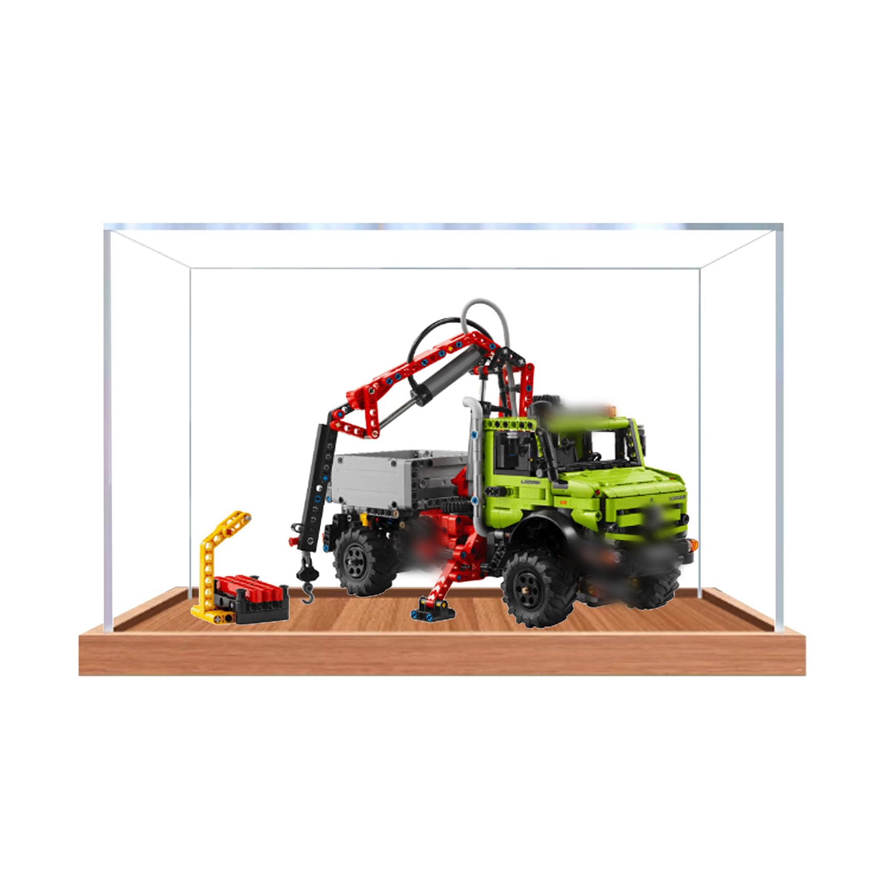 Acrylic Display Case for Le-go 42242 Crane Truck Model, Dustproof Display Box (display box only) (StyleB 3mm)