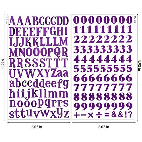 20 Sheets Scrapbook Letter Stickers, Colorful Self Adhesive Alphabet Number Letters For Gift Card, School Projects #TOP1