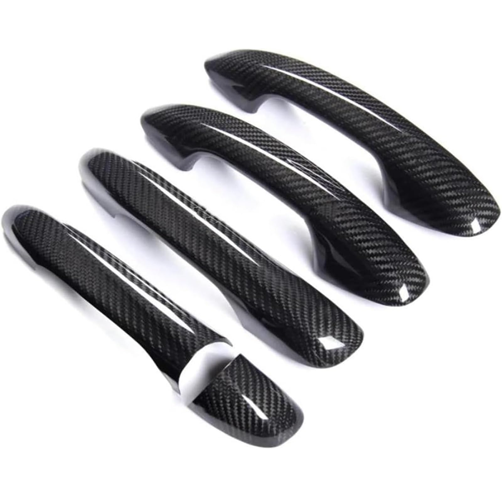 Glymzoi Car Exterior Door Handles Car Exterior Door Handle for Benz S-Class W222 2014-2020 Accessories Real Carbon Fiber