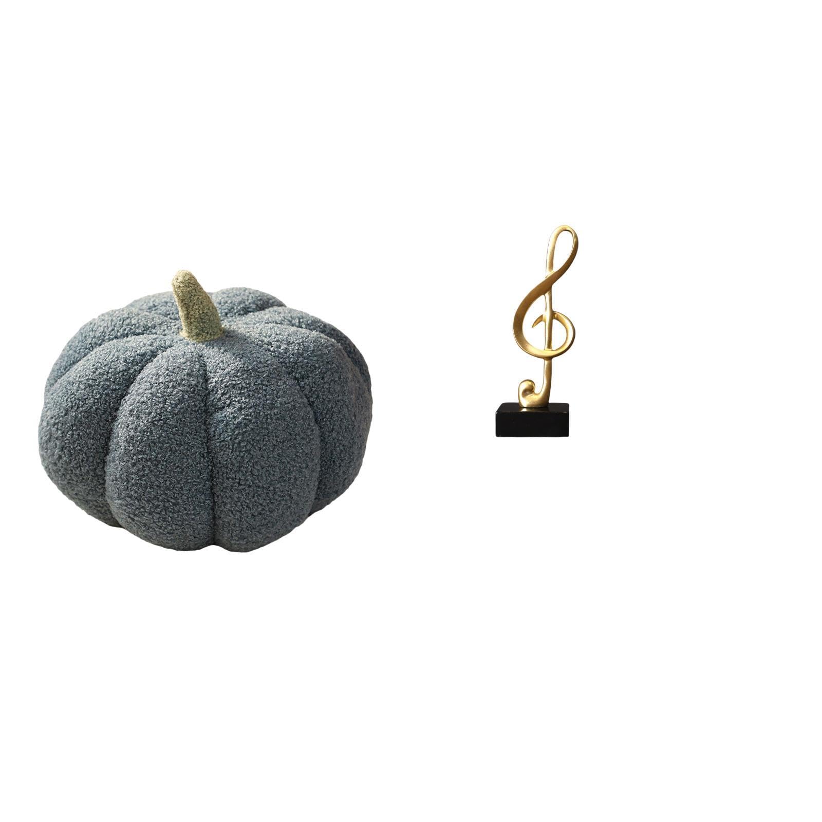Halloween Pumpkin Pillows Music Note Sculpture Stuffed Pillow Decoration Musical Figurine Plush Decorative Sofa Cushion Resin Creative Tabletop Ornament for Bed Bedroom Room Décor-image-12