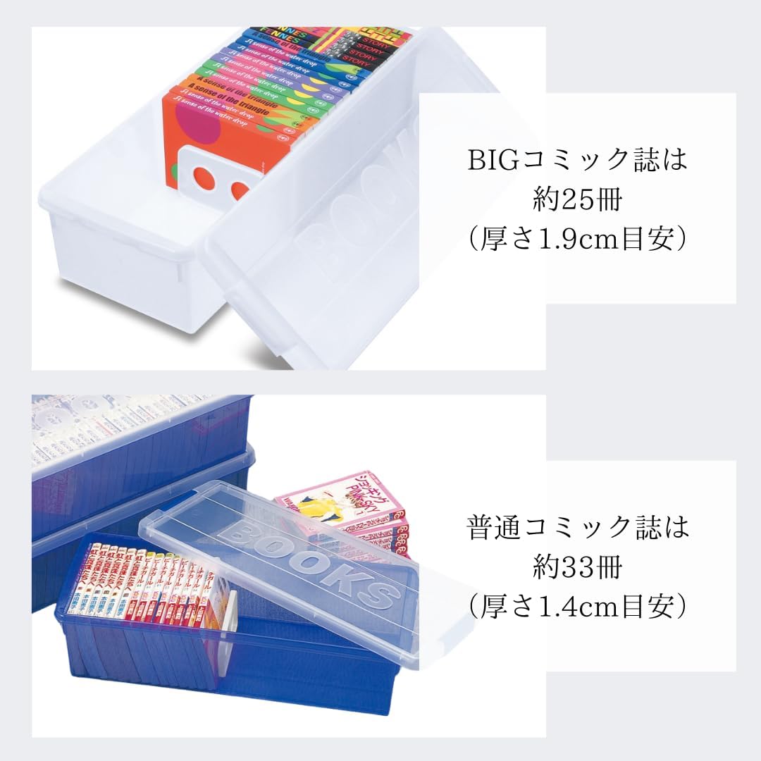 Amazon.co.jp: 伊勢藤(ISETO) 収納ケース ブックス 2P ブルー 幅21