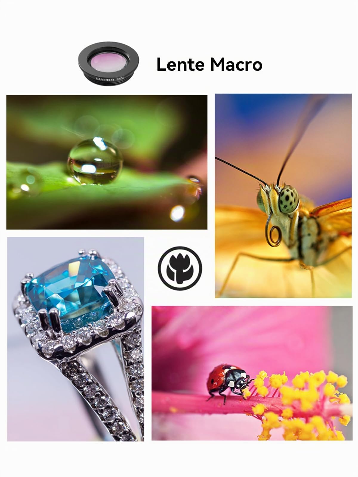 APEXEL 18x Lente per Telescopio, Obiettivo Grandangolare da 0,63x e Obiettivo Macro 15x, Fisheye da 198 °, Treppiede Flessibile per iPhone e la Maggior Parte degli Smartphone