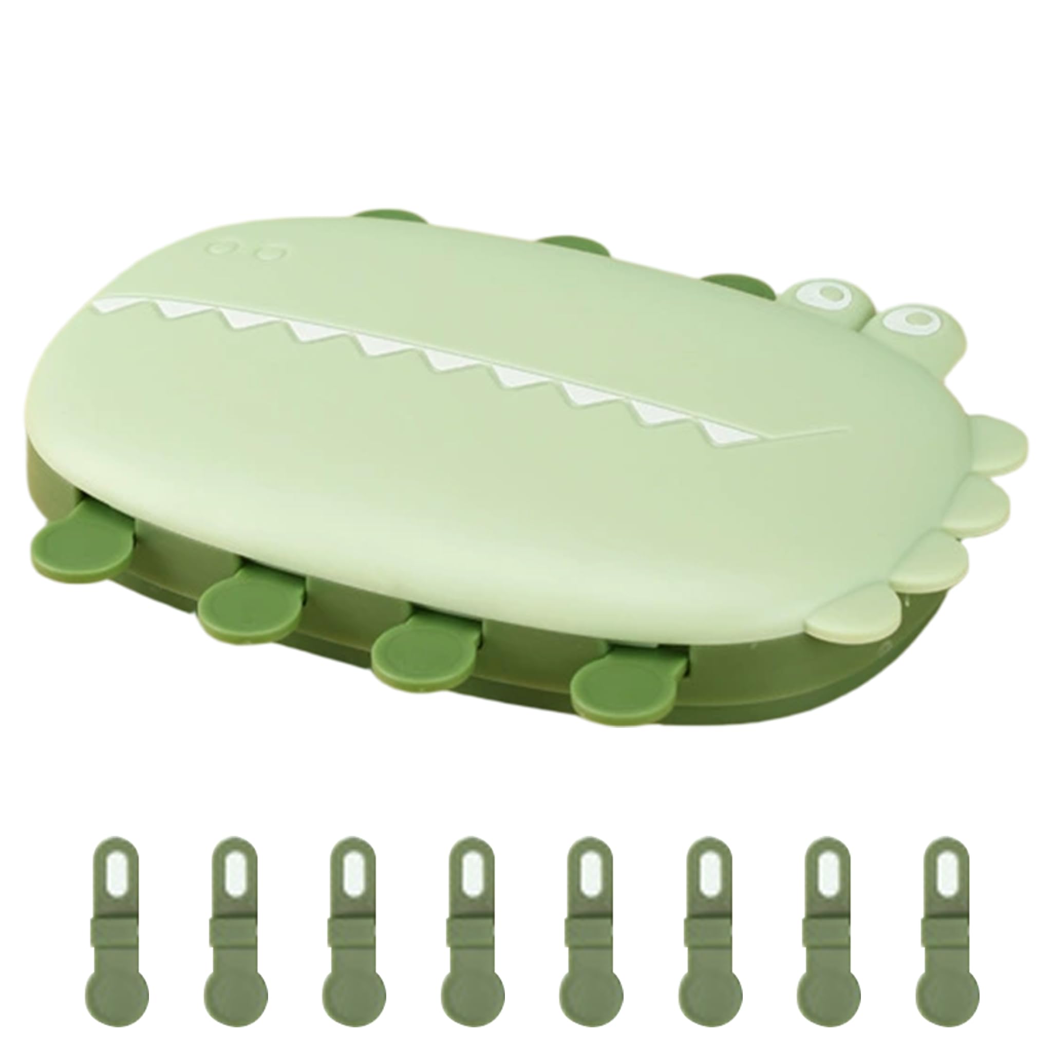 Bonalake Toddler Popsicle Mold, 8-Cavity Animal Popsicle Molds for Toddlers, Food-Grade Silicone Fun Molds with Reusable Sticks & Crocodile Lid Organic Popsicles Toddler Mold