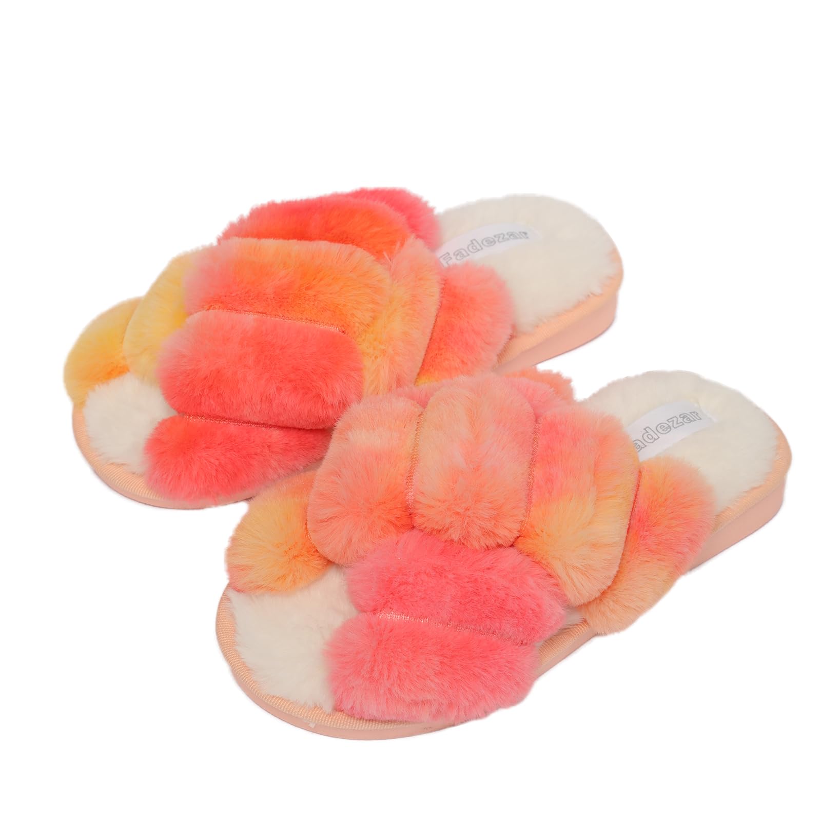Fadezar Pantofole Peluche Donna Ciabatte da Casa Comode Invernali Moda Scarpe Sandali Slippers