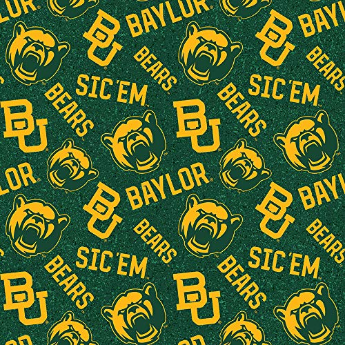 Premium Baylor University Cotton Fabric – Elegant Tone on Tone Design for Creative Projects