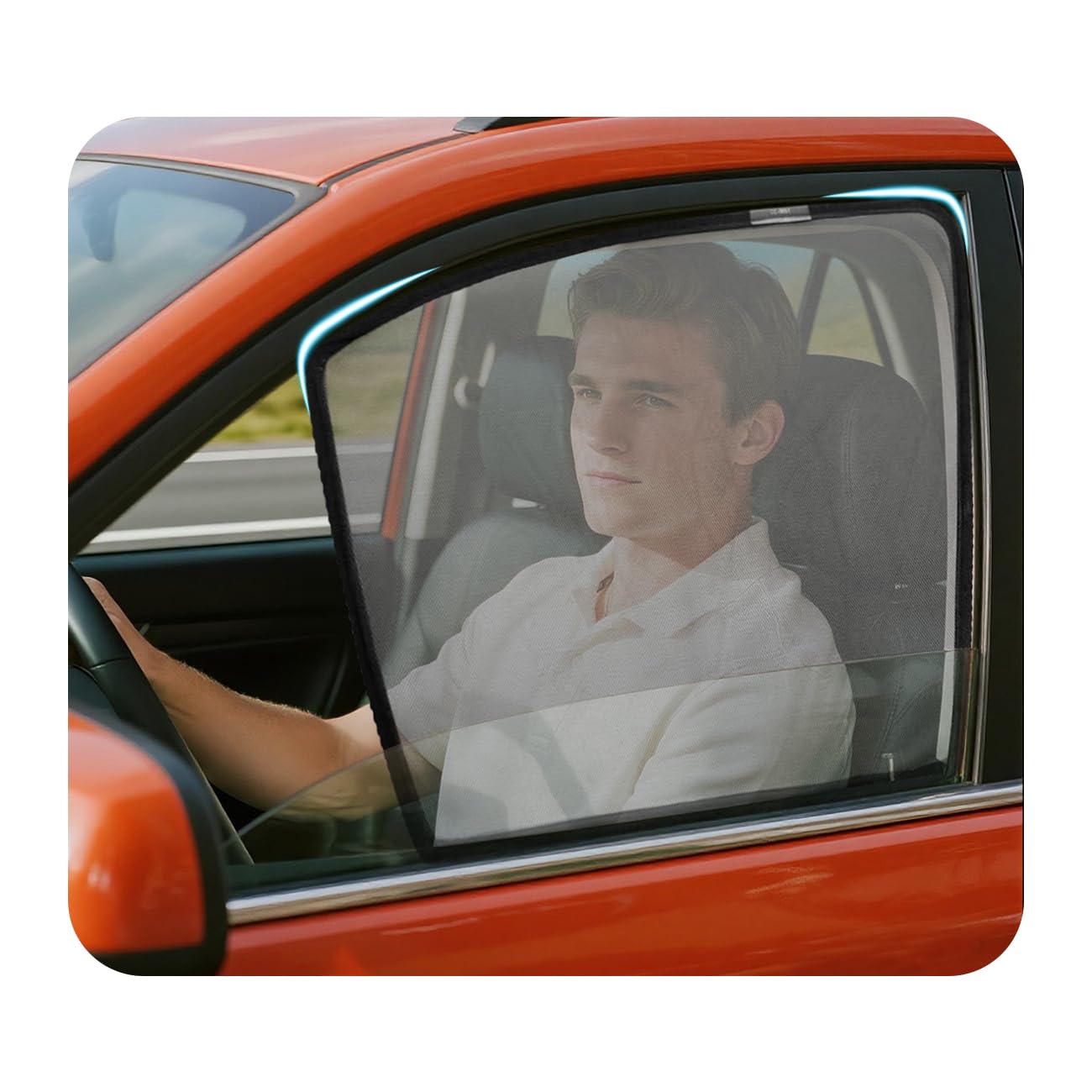 Car Window Sun Shade for Toyota RAV4 2020-2025,Magnetic 2PCS Front Side Window Sunshade with Breathable Mesh Insulate Heat and UV,Does Not Affect Window Lifting