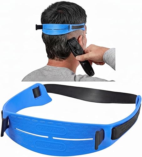 Quality Time Guía de decoloración y plantilla ajustable para el cabello en el cuello, manos libres, herramienta de corte de pelo DIY para