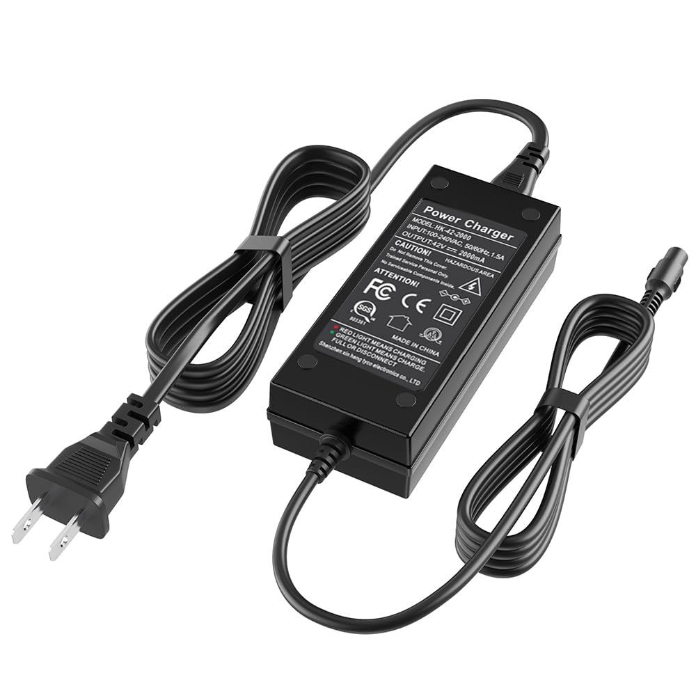 42 V 2 A Netzadapter PowerFast 3-Zinken-Inline-Anschluss für 36 V Sportmod, Pocket Mod Lithium-Akku, Lithium-Akku-Ladegerät.