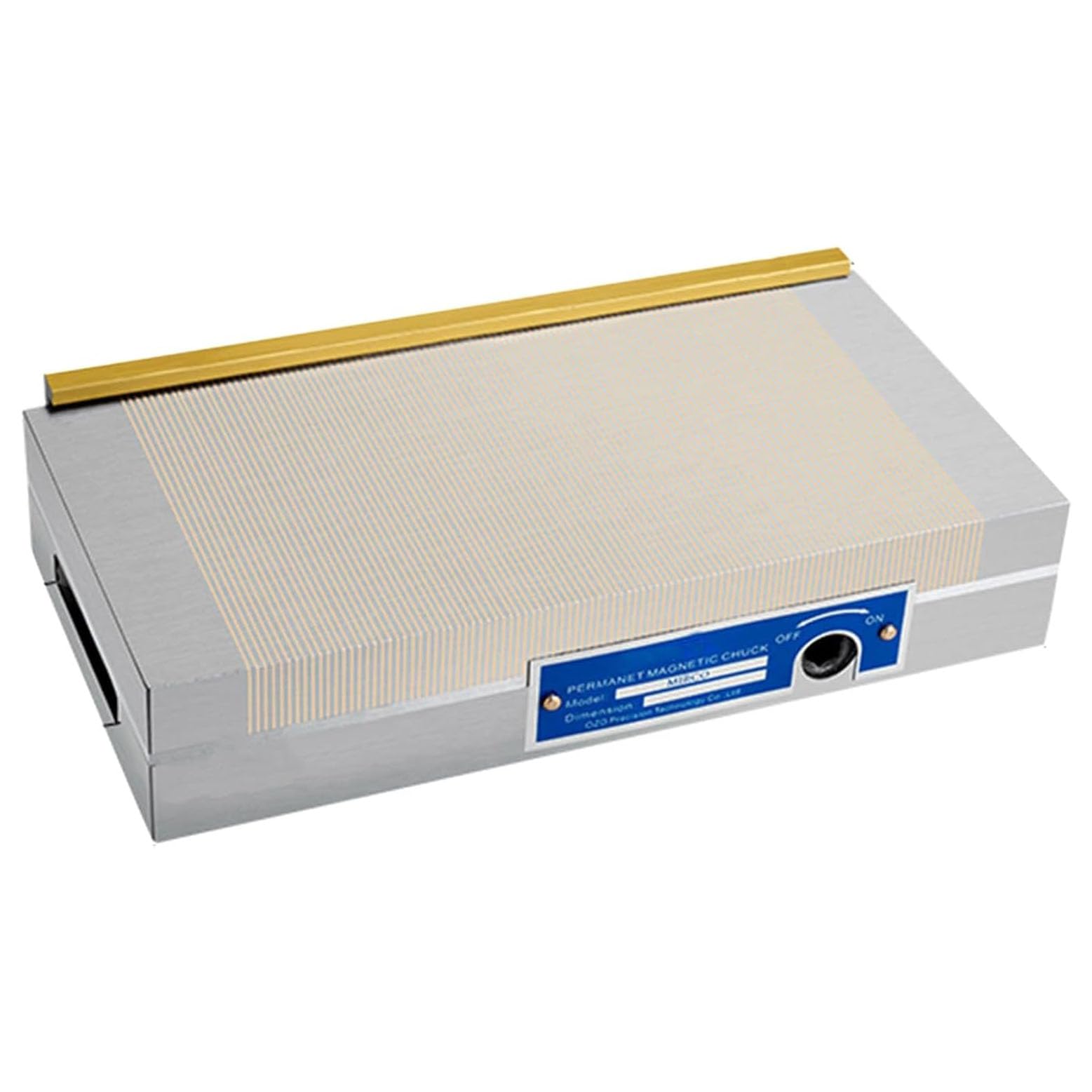 Portabrocas magnético permanente, placa de sujeción con llave, fuerza de succión de 100 N/Cm², postes magnéticos de 0,5 + 1,5 para moler y fresar piezas de trabajo