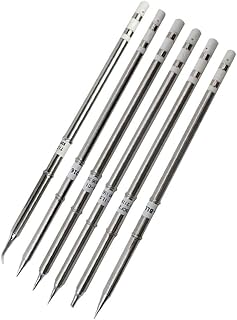 Soldering Iron Tips T15 SMD Solder Tip for HAKKO Soldering Station FX-951/952, T12 Soldering Kit (T15-JL02/D16/BLL/BCF2/ILS/C1, 6-Piece)