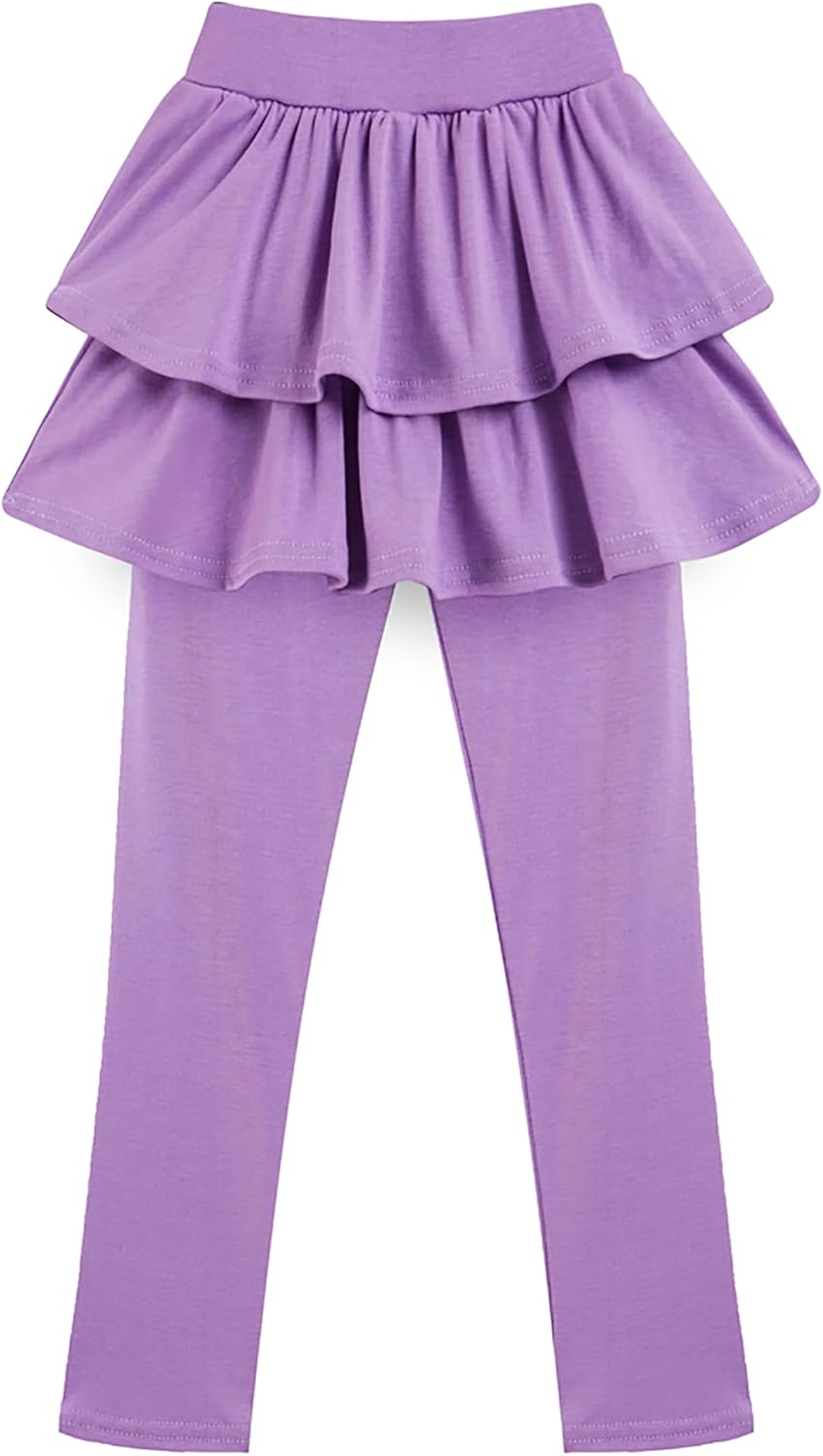 Girls School Uniform Pants Leggings with Skirts Stretch Warm Jegging 4-12 Years - Image 5