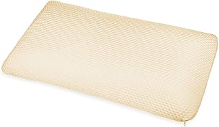 ABAKUHAUS Poduszka pod głowę, ekologiczna bawełna poszewka na ramiona, kark bez substancji chemicznych, przepuszczająca powietrze mikrofibra i oddychająca żelowa poszewka nadaje się do prania, 40 x 60 cm, żółta