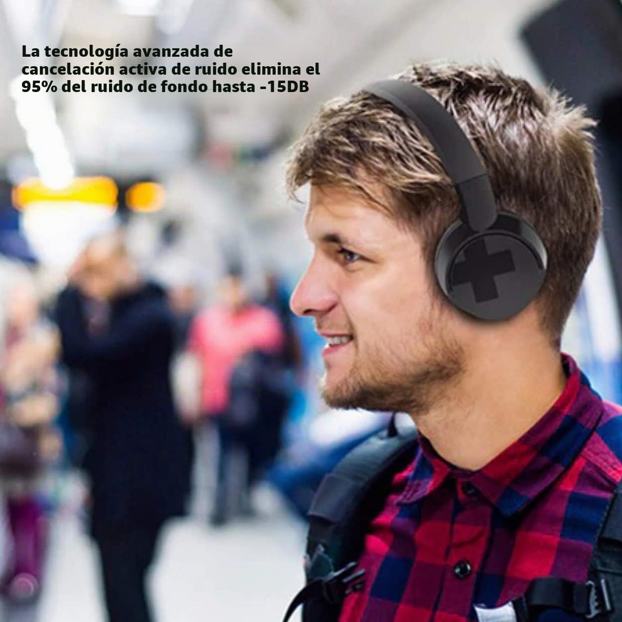 PHILIPS BH305BK/00 - Auriculares supraaurales on-Ear (Bluetooth, Bajos voluminosos, cancelación de Ruido, Plegables), Color Negro