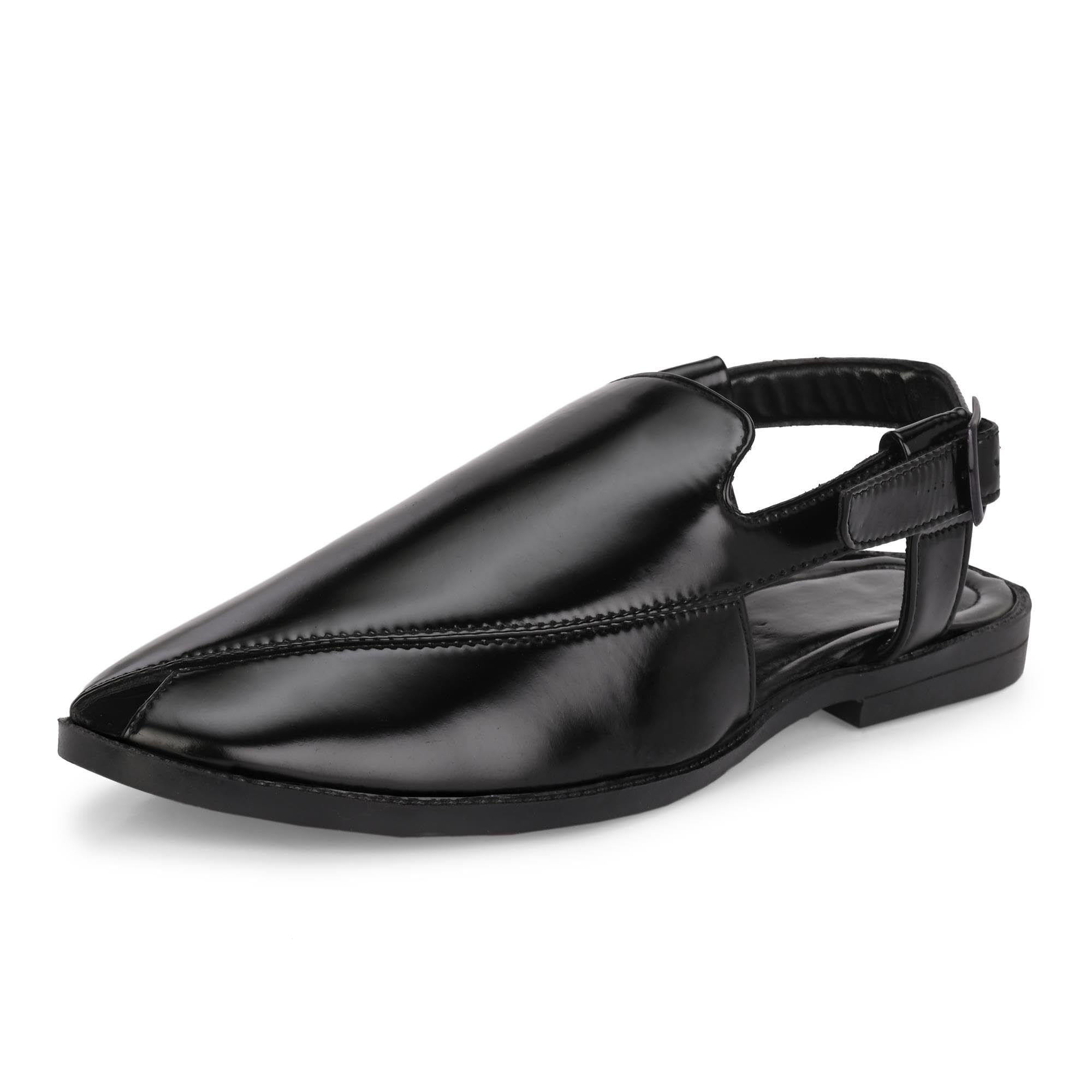 J.S. Black Synthetic Leather Back Open Sandal for Men - 8 UK (B0D6KXBTTV) Amazon Price History, Amazon Price Tracker