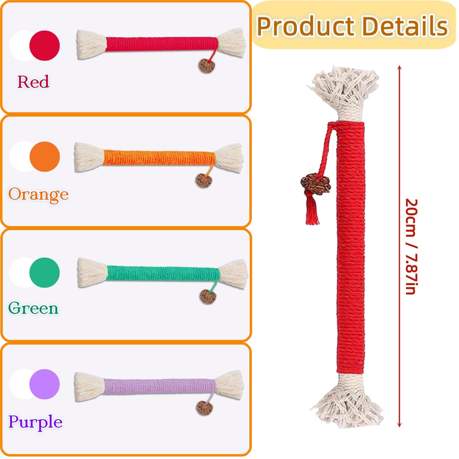 Yiqicomle Cat Chew Ropes Toys - Image 2