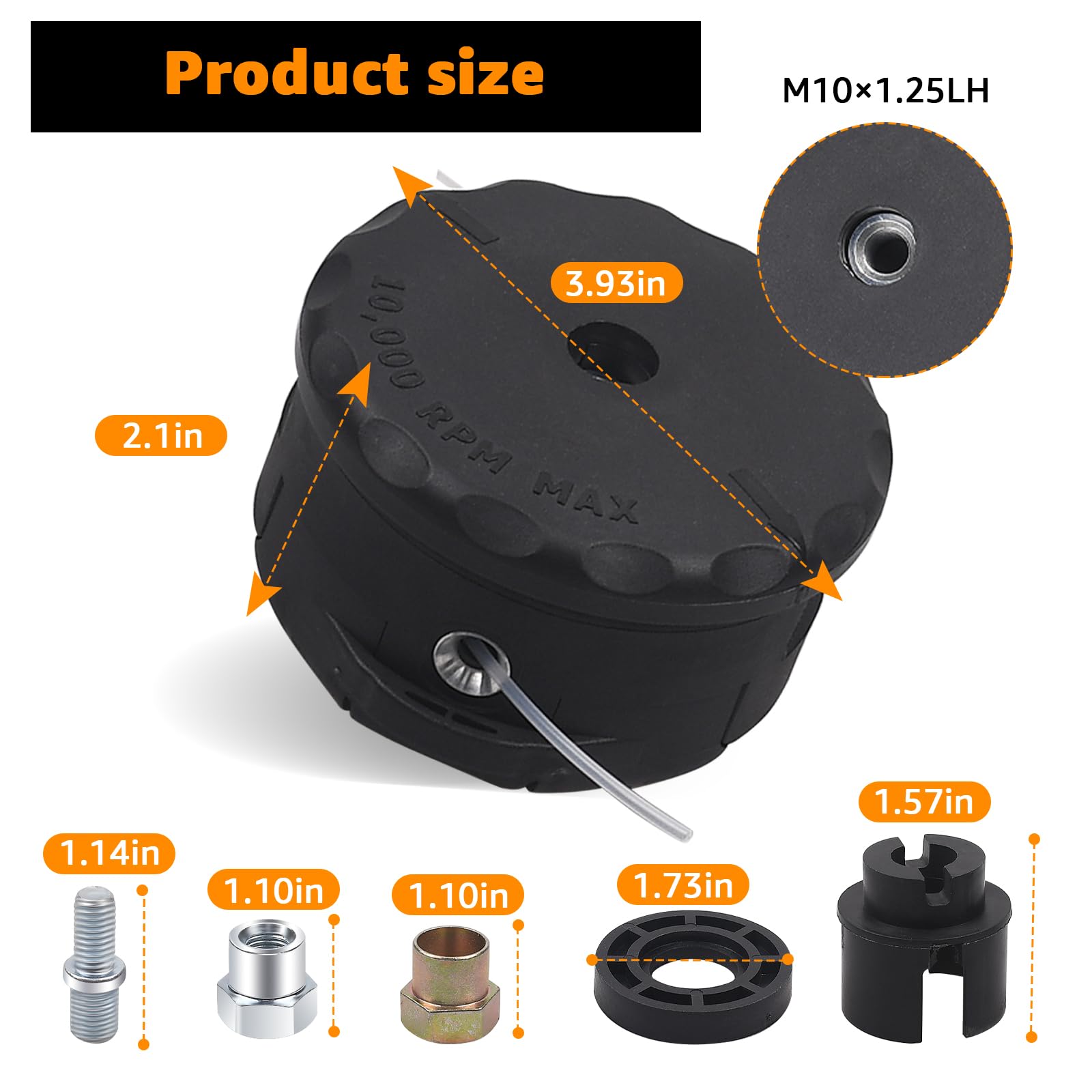 Speed Feed 400 Cabezal de recortadora, repuesto para recortadora Echo SRM225 SRM210 SRM2100 SRM230 SRM250 GT225 PAS225 PAS210 PAS230 PAS260 para cabezal de recortadora 99944200907