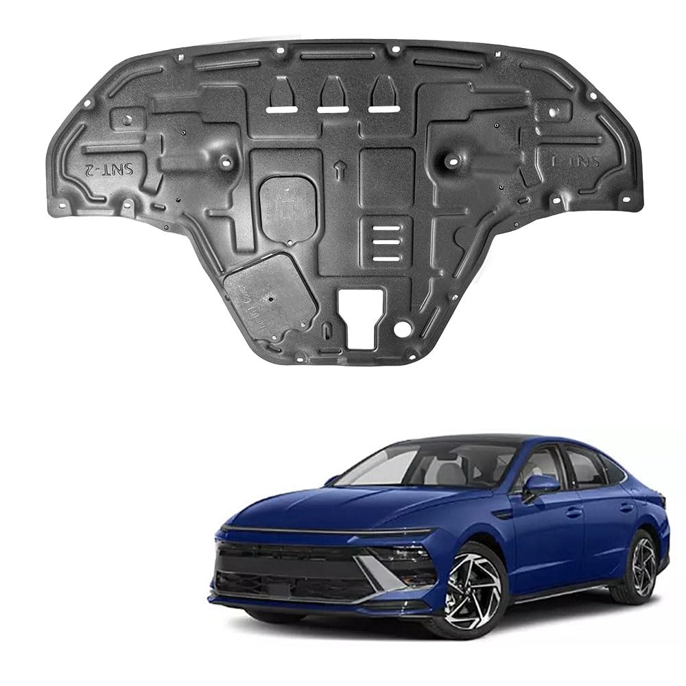 Front Skid Plate for Hyundai Sonata 2024 2025 Engine Splash Shield Heavy Duty, Impact Resistant Engine Guard Cover for Sonata 2024-2025 Underbody Protection Plate w/Screw Hardware