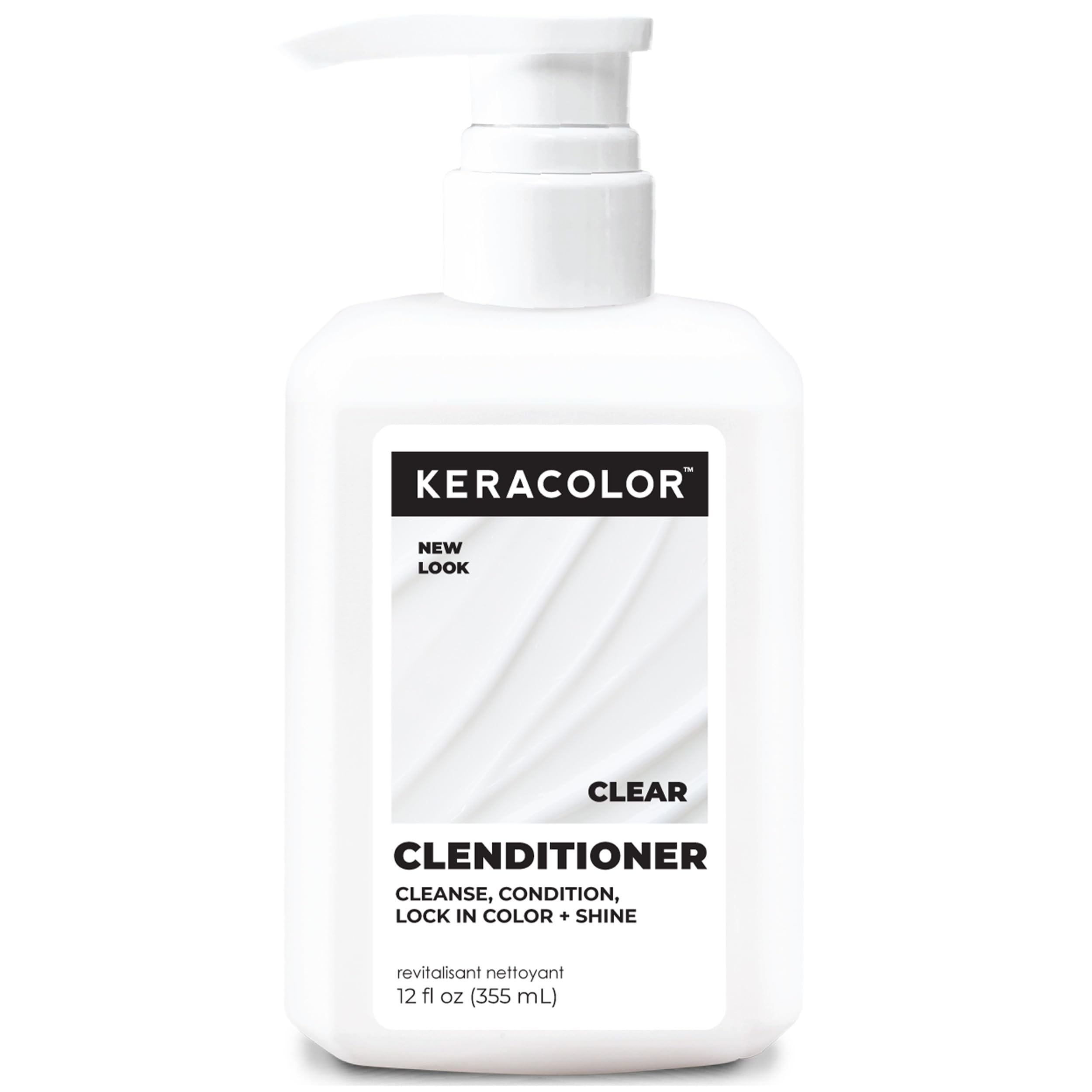 Keracolor Clenditioner Co Wash Cleansing Conditioner Keratin Infused - Color Safe Prevents Color Fade - Replaces Your Shampoo, 12 fl. oz.