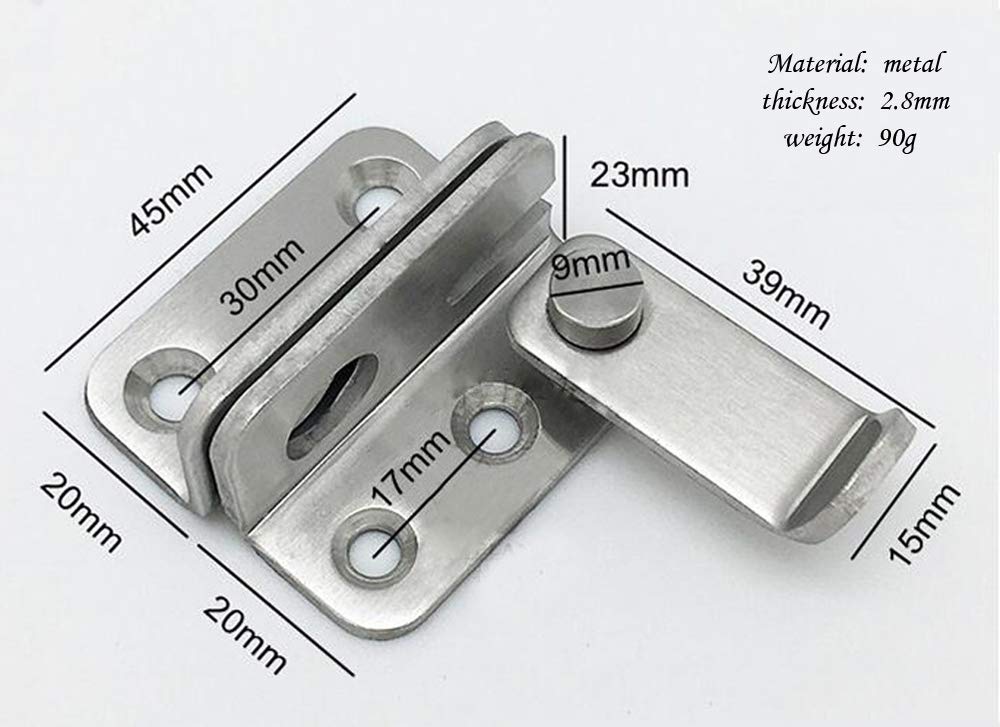 Lucchetto A Angolo Retto FUJIE In Acciaio Inox - Serratura Per Porte - Foto 10