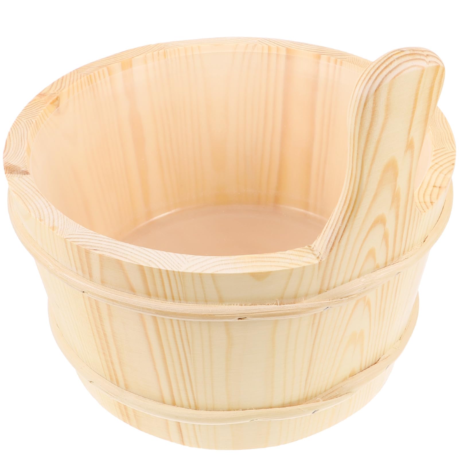 NUOBESTY Saunaeimer aus Naturholz Saunafass für Dampfraum und Gewerbliche Nutzung Robustes Holzfass mit Griff Schlichtes Klassisches Design