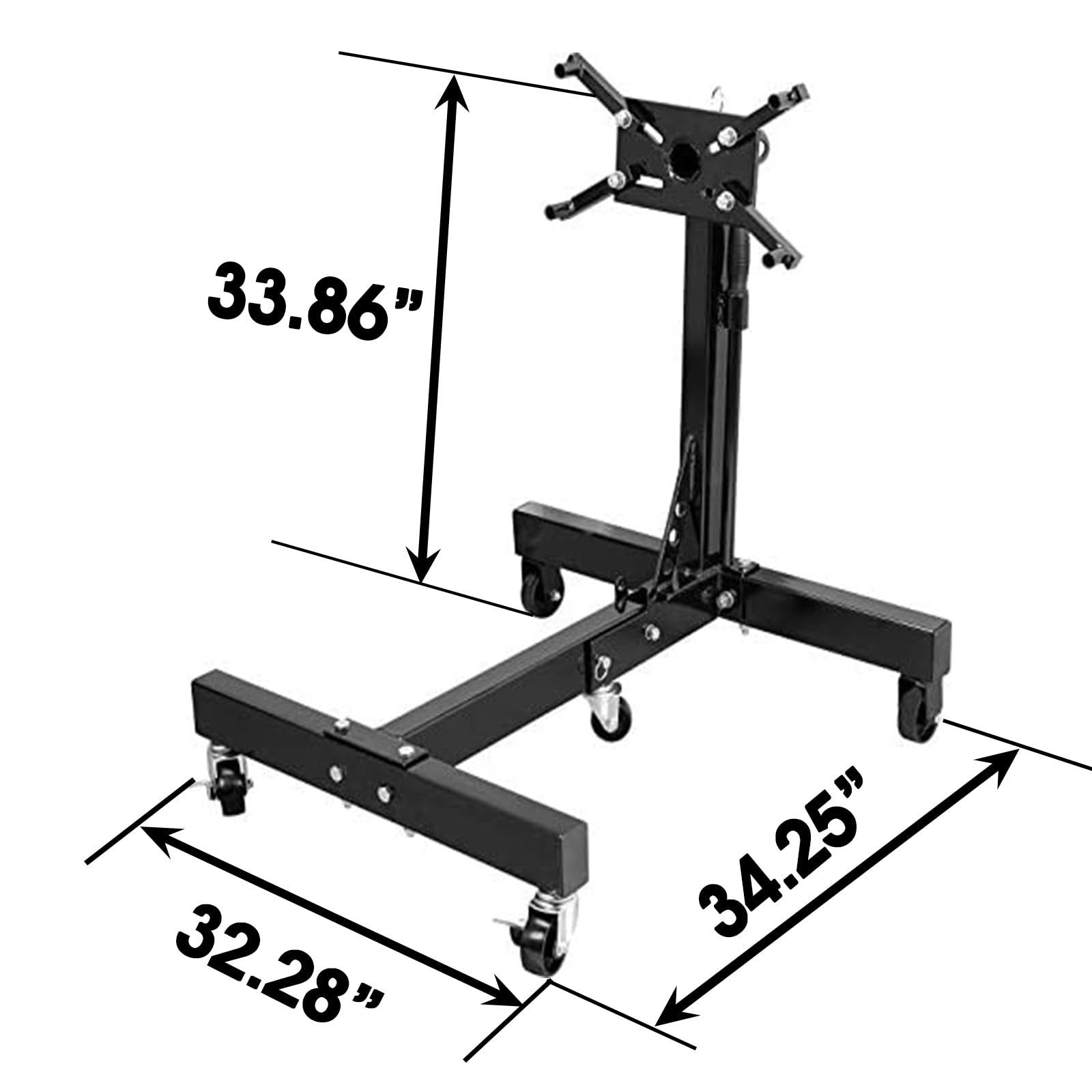 Snapklik.com : Torin Steel Rotating Wheeled Engine Stand