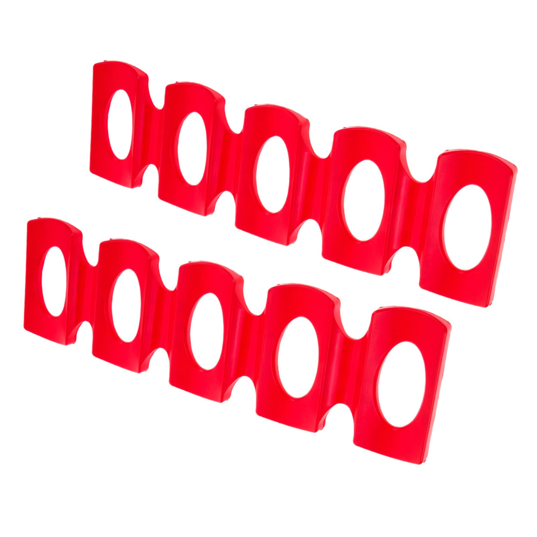 GRIRIW 2pcs Silicone Beer Pad Organizer for Easy Beverage Storage Stackable Drinks Mat for Home Party Refrigerator and Bar Red