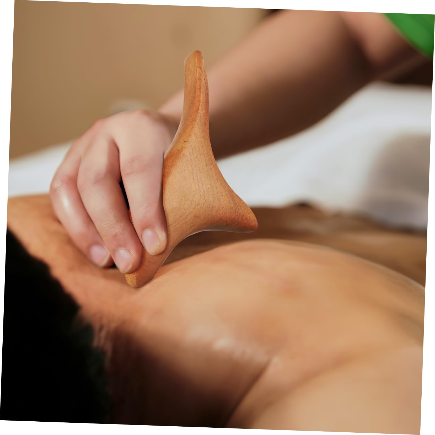 5 Piezas masajeador Herramienta de masaje de madera Herramienta de guasha de madera tabla de muscular y a de tailandés a de guasha