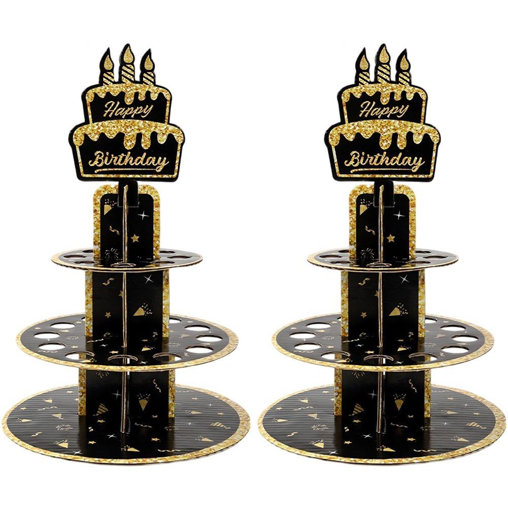Casiler Birthday Cash Cake Money Holder Stand, Surprise Display Stand for Birthday Party Cash Gift Scene Decoration Layout