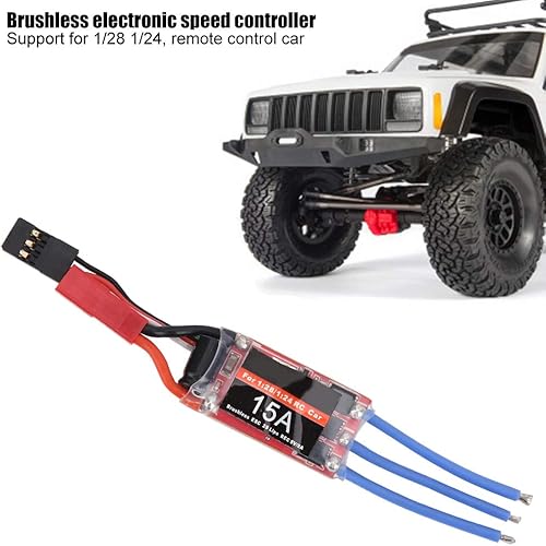 Miniatura 5 de VGEBY RC sin escobillas ESC, 15A 8.4V 128124 Escala Control remoto del coche sin escobillas ESC RC Vehículo Motor S Peed Controller Accesorios de