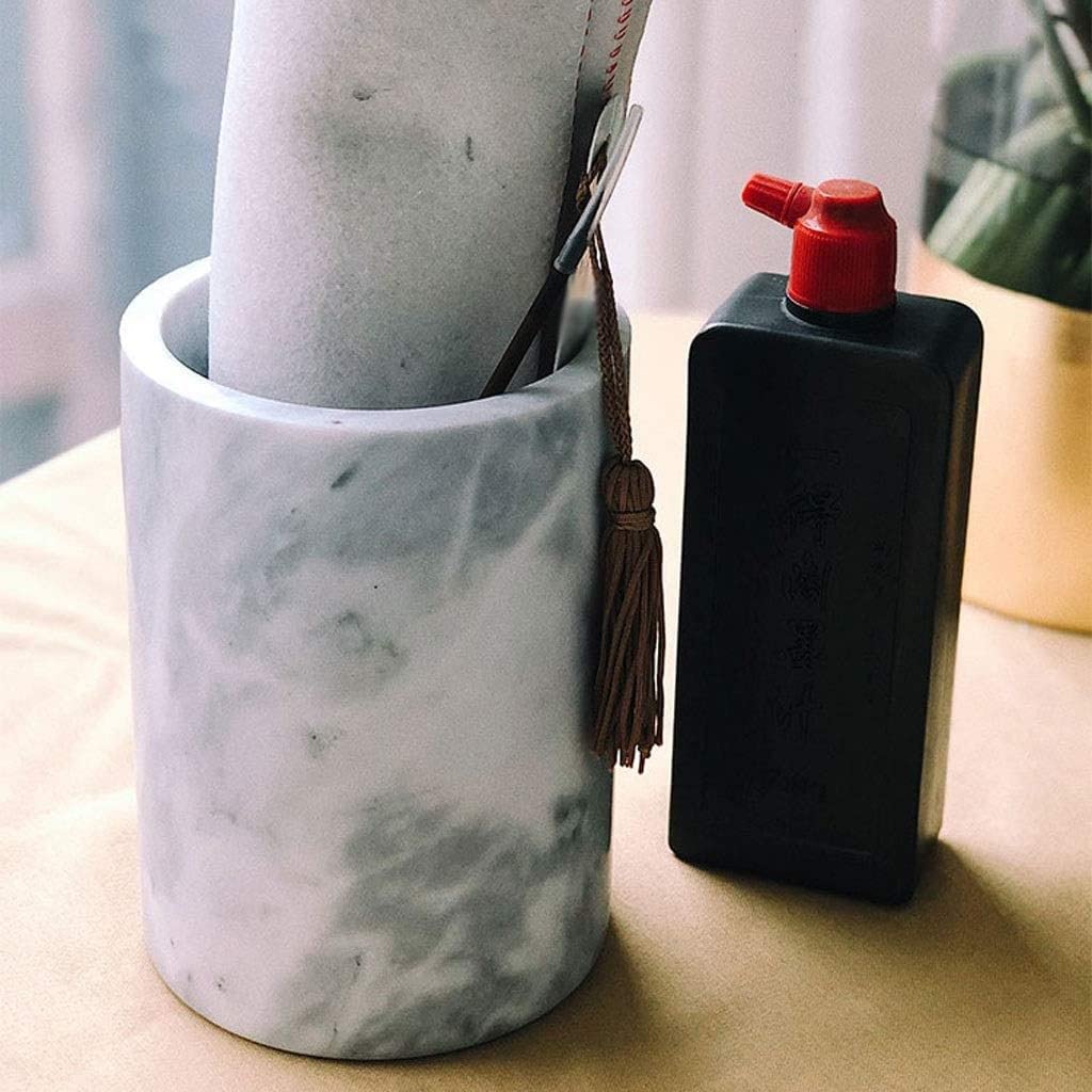 Cubitera Botella Vino Cubo de Hielo de mármol de 2,5 l, contenedor de Hielo para Vino, champán, Cerveza, macetero de Escritorio, Soporte para bolígrafos para el hogar