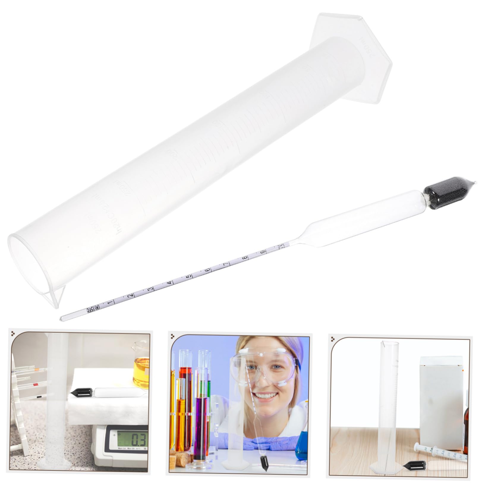 OUNONA 3 Sets Maple Syrup Hydrometer Kit Accurate Density Measurement for Sugar Content