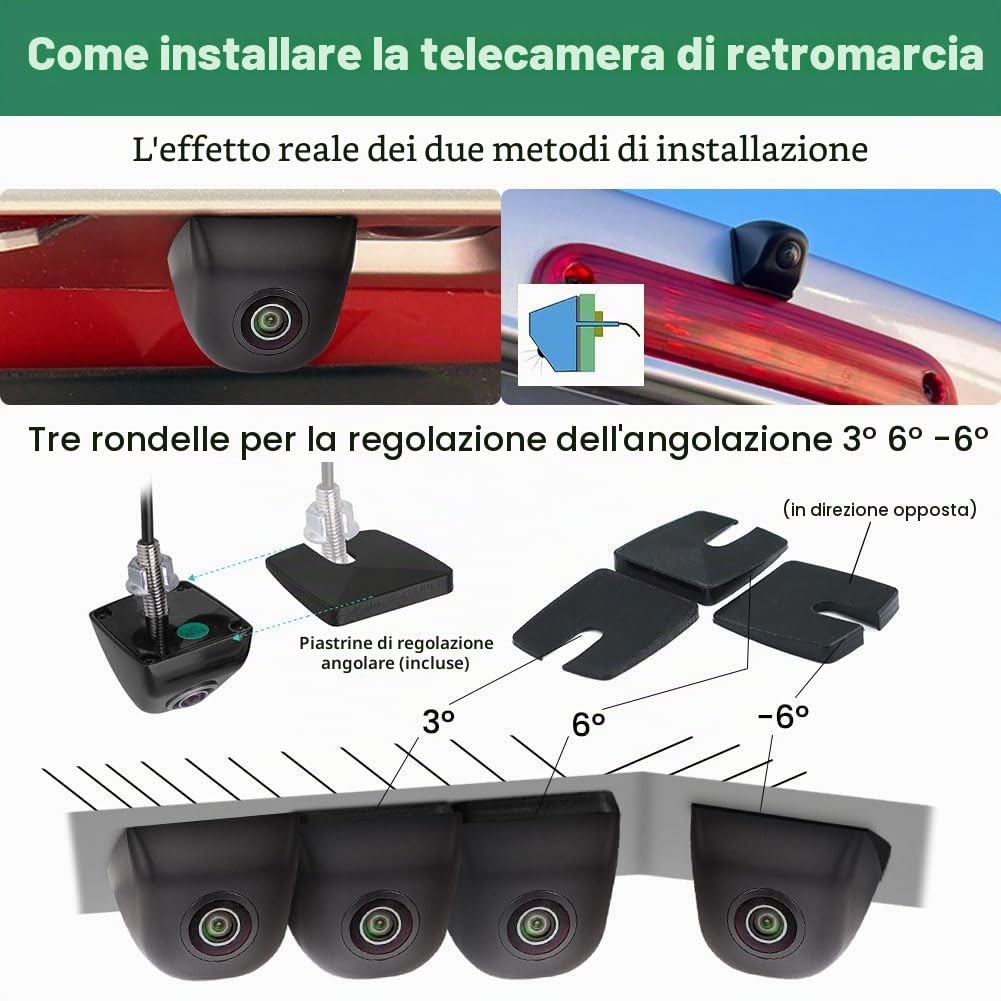Telecamera di retromarcia WiFi, 5G 720P HD Telecamera di retromarcia per auto per iPhone iPad Android Smart Phone Tablet con angolo di visione ampio di 170 gradi