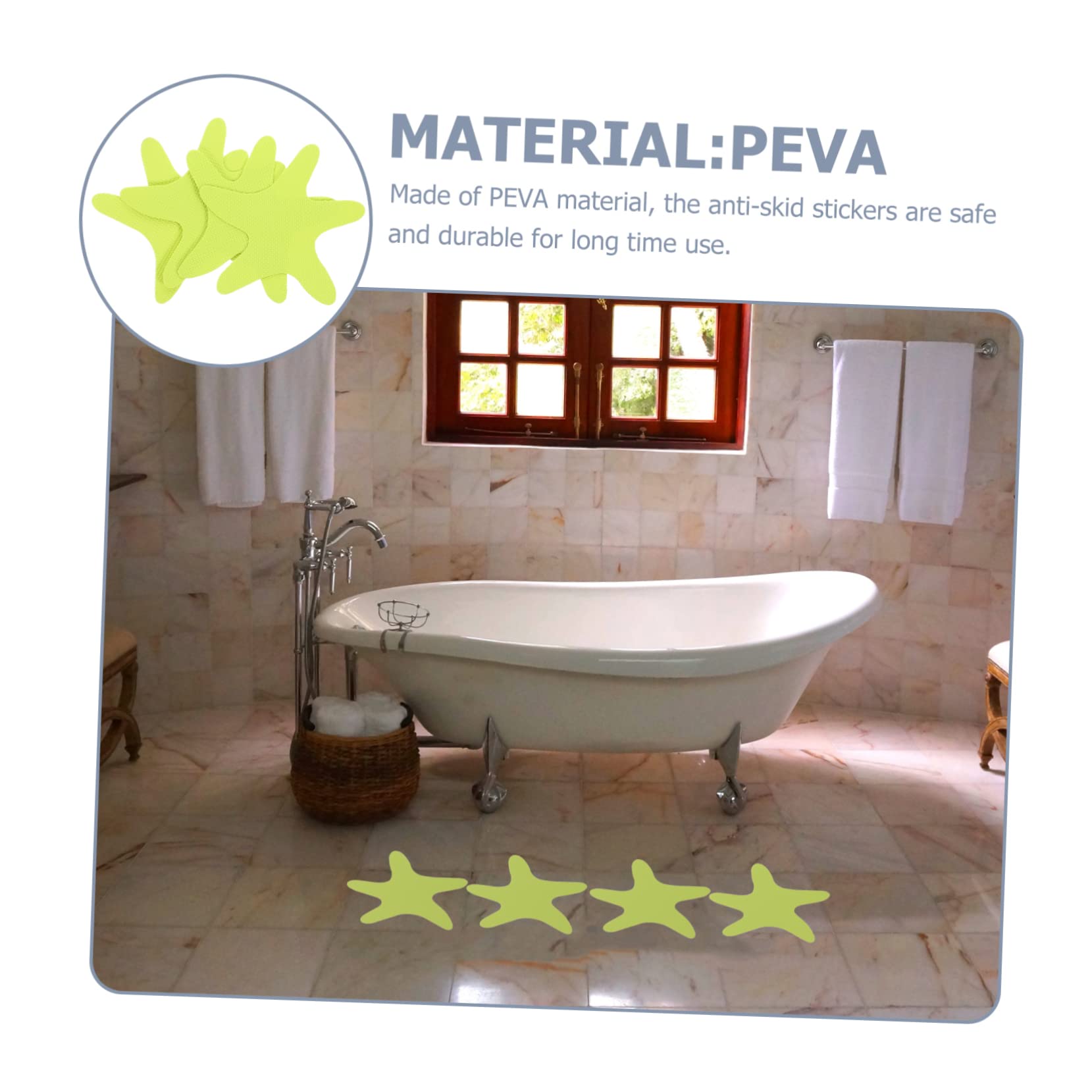 Ciieeo 5 Juegos Estrellas de mar Pegatinas Antideslizantes Piso Pegatinas Anti-Pegatinas de Piso bañera baño pequeño Pegatinas baño de niños Pegatinas Familiar Manejar Cinta Adhesiva peva