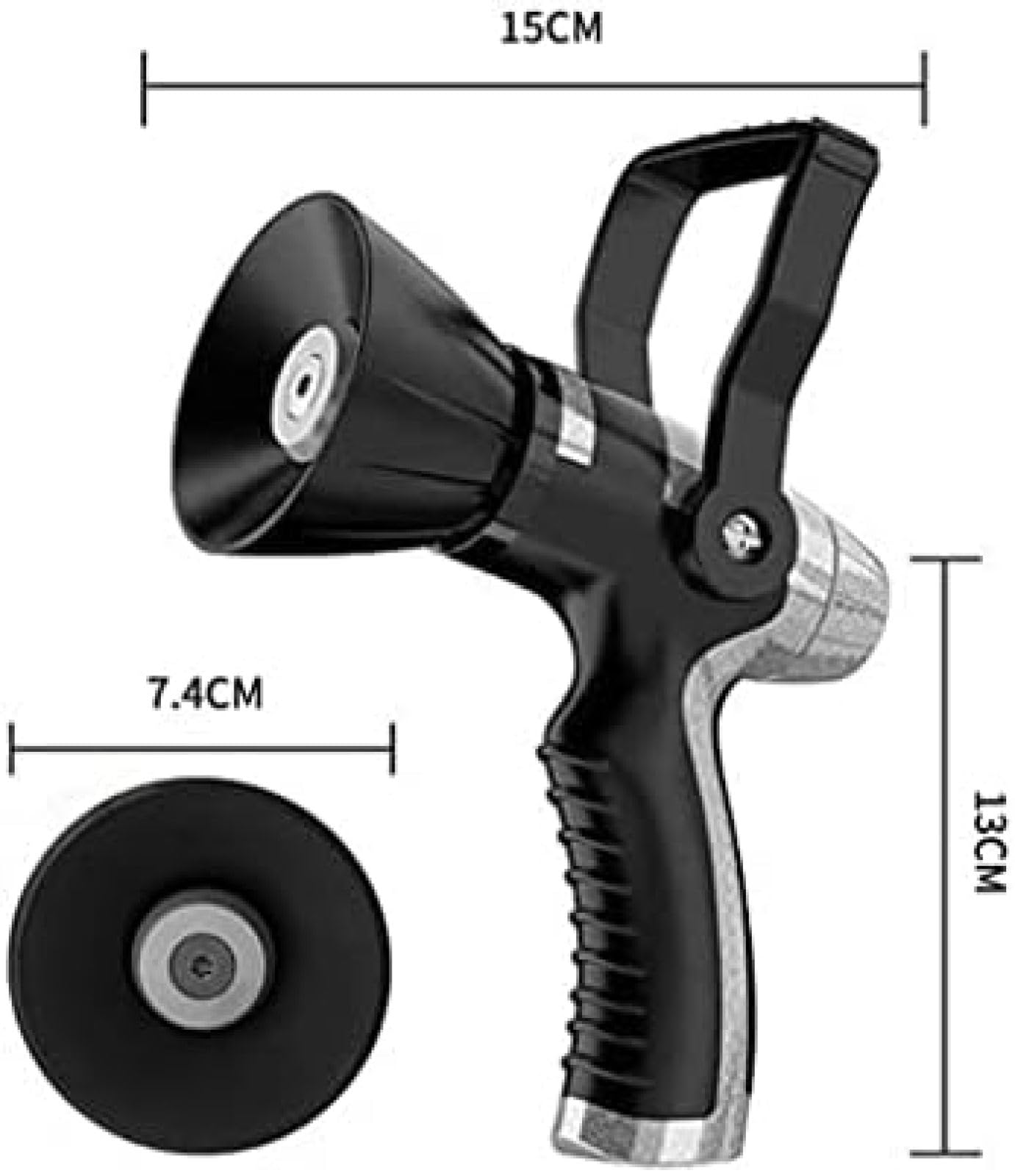 Pistola De Agua Para Jardín, Manguera Rociadora De Bombero, Boquilla Para Jardín, Granja, Césped, Riego, Herramientas De Riego, Pistola De Agua Pulverizada Para Lavado De Coches,Pistola De Agua De