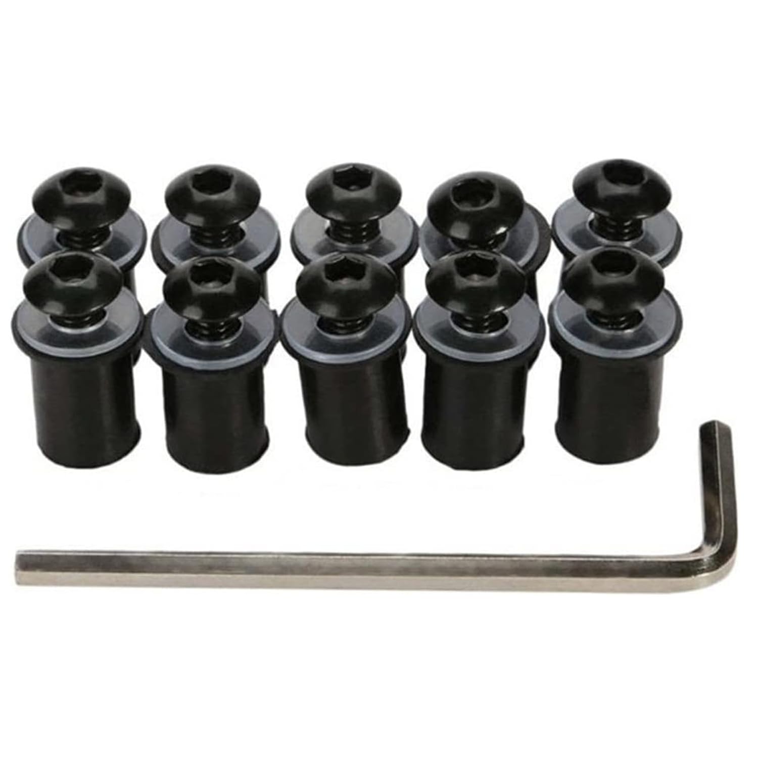 Viti Parabrezza Moto Universali | 10 Pezzi In Alluminio | Con Chiave | Colore Blu - Foto 8