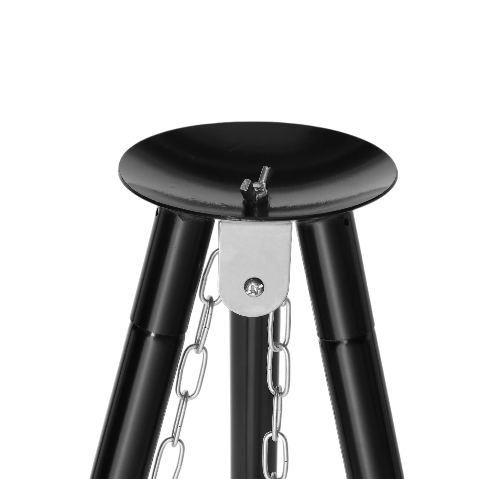 LEADZM Schwenkgrill - Dreibein für Feuerschale inkl. 48 cm Grillrost - Dreibein grill - Höhenverstellbar, große Grillfläche - Outdoor, BBQ, Camping - Schwarz