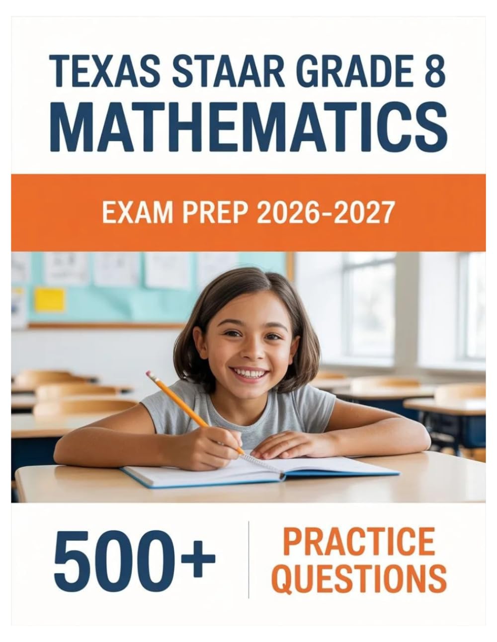 Texas STAAR Grade 8 Mathematics Exam Prep 2026-2027: Complete Material Overview with Practice Test Set, Complete Answer Keys, and Solutions