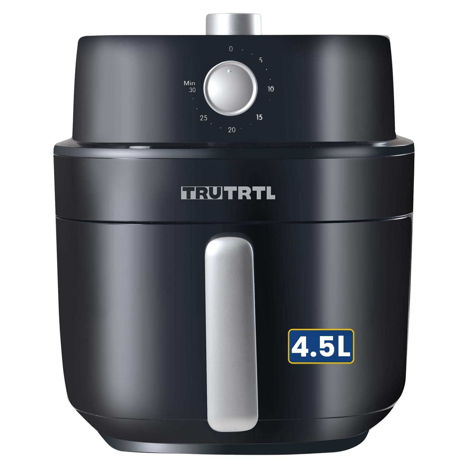 Manual Air Fryer for Home | Actual 4.5 Liter, 1400 Watt | Healthy cooking with upto 90% less Oil | Temp Control & Time setting Knobs | Bake, Roast, Air Fry, Grill, Re-heat | Glossy Black-image-46