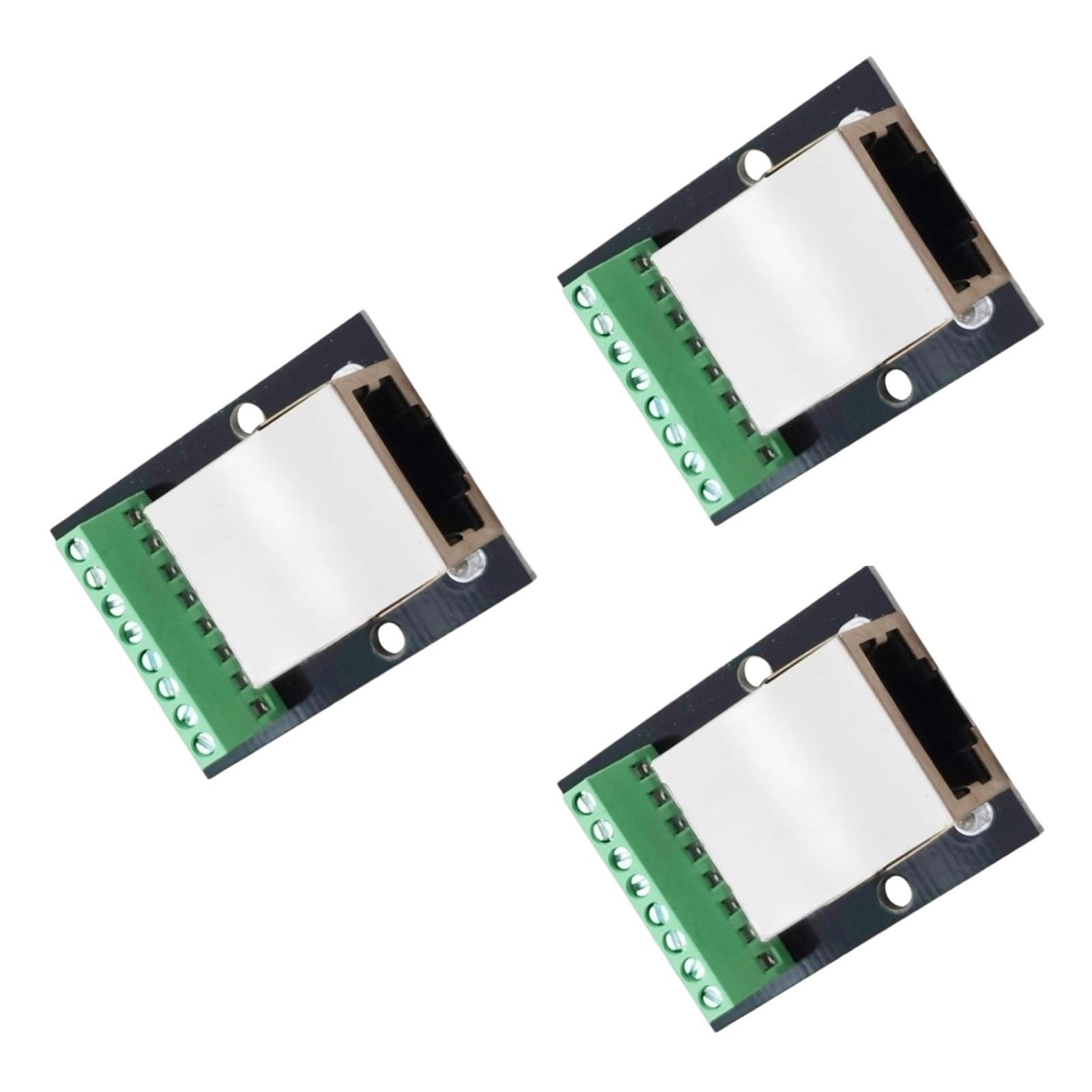 Hsioluted RJ45 Ethernet Board 8Pin Terminal Block 2.54mm Pitching Shielded Assembly Adapter for Networking Wiring Project